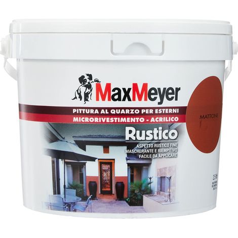 MaxMeyer Pittura per esterni Quarzo Rustico MATTONE 2,5 L (1/3)