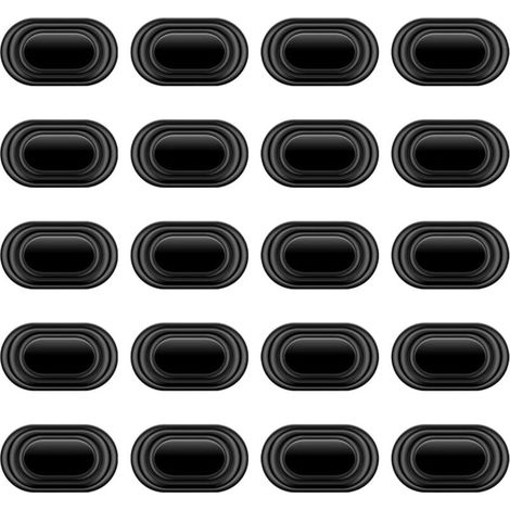 20Pcs Car Shock Absorber Gaskets, Car Bumper Soundproofing Stickers, Universal Anti-Collision Bumper for Shock Absorption Sound Insulation(Unmarked)
