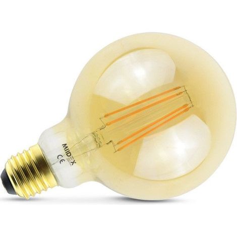 Ampolla LED filament - sfera E27 4000K Bianco neutro - G95 - 8W - Finitura dorata (1/2)