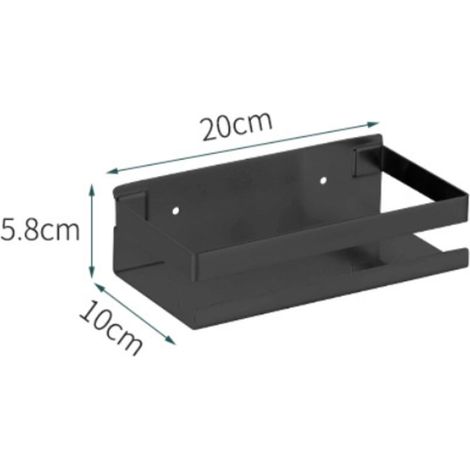 Estantería de acero inoxidable de 20 cm sin perforaciones, diseño universal para baño y cocina. (1/3)