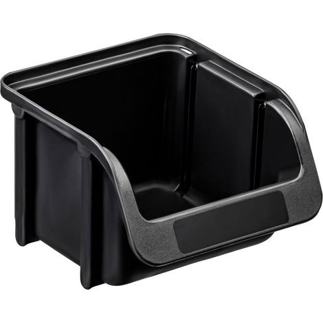 Hünersdorff 671500 Aufbewahrungsbox stapelbar (B x H x T) 102 x 74 x 115 mm Schwarz 1 St. (1/2)