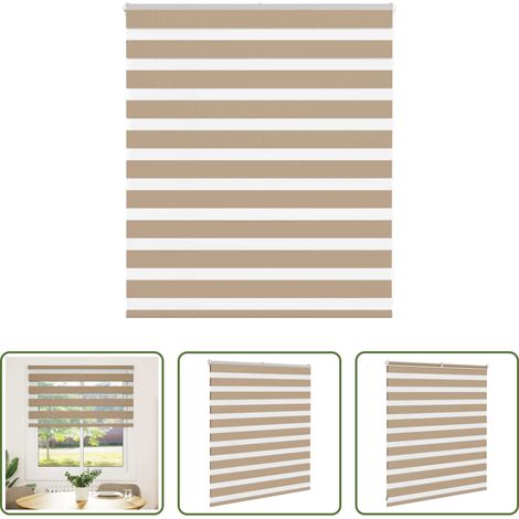 Doppelrollo -  Doppelrollo Sandbraun 135x100 cm Stoffbreite 130,9 cm Polyester (1/5)