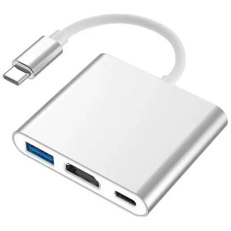 Adaptateur Type C Hub vers HDTV 4K Convertisseur avec USB 3.0 et Port de Charge C USB Compatible avec MacBook Pro, Google Chromebook, HP, Samsung S8/S9+ (1/5)