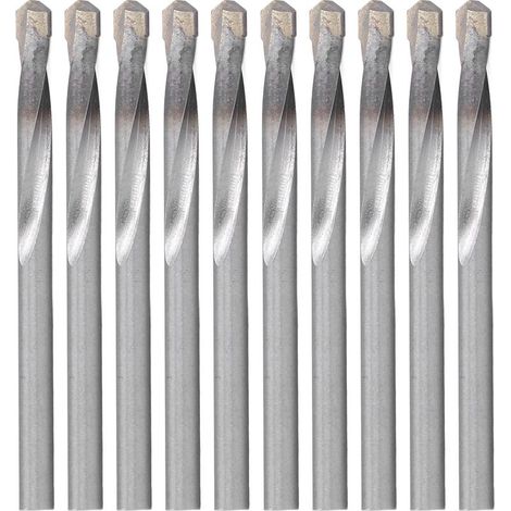 Jeu de 10 forets hélicoïdaux en carbure de tungstène, acier inoxydable spécial, diamètre 5,5 mm (1/5)