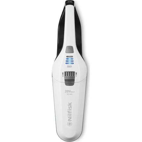 Nilfisk Handstaubsauger, kabelloser Staubauger, 0,6L - Behälter, 20 V, Weiß - Quick
