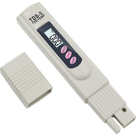 LCD Drinking Water Quality Meter, Digital PPM Temperature Tester, 0-9990 PPM Water Purity Tester for Hydroponic Water Measurement, Aquarium, Pool, Spa (Does Not Test pH) (1/5)