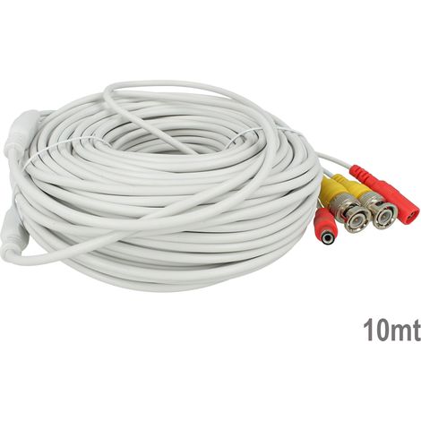 10M Cavo Video BNC con Alimentazione PNI per Telecamera Videosorveglianza CCTV (1/2)
