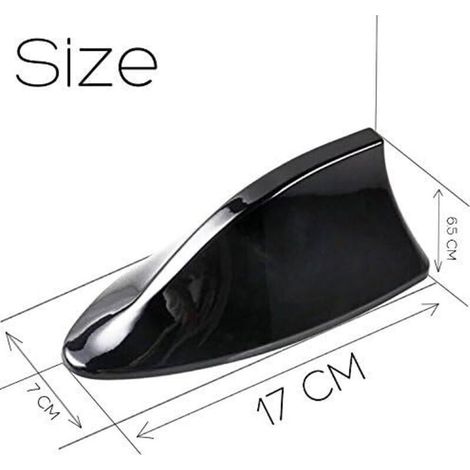 Antenne aileron de requin pour voiture – Plastique ABS noir – Améliore la réception radio – Installation rapide sans perçage