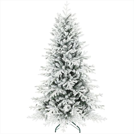 Sapin de Noël 180 cm flocage neigeux 1815 branches Plastique (1/5)