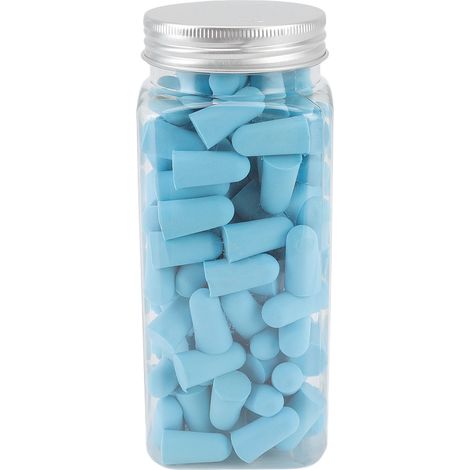 120 bouchons d'oreille en mousse à mémoire de forme, réduction du bruit pour un sommeil paisible, confortables et élastiques, bleus