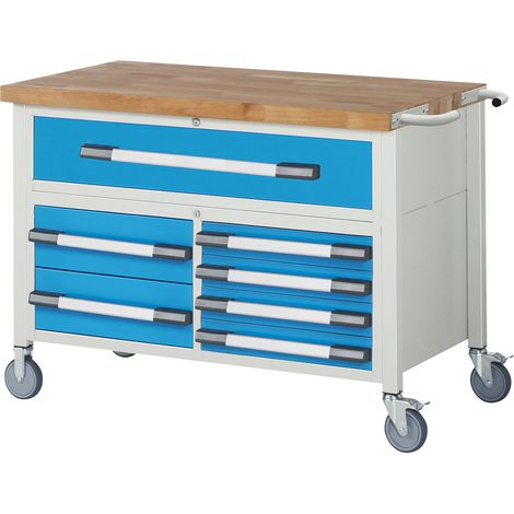 eurokraft pro, Établi mobile série 8000, sur piétement, 7