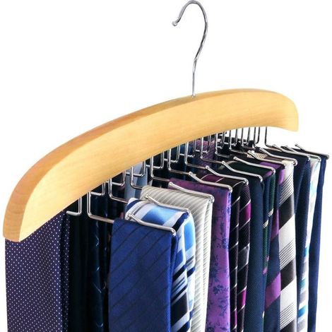 -Porte-cravates bois classique 24 crochets