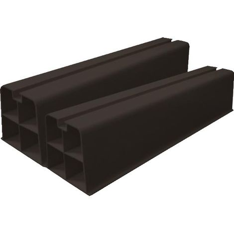 Supporto a pavimento per unita' esterna base a pavimento pvc nero 100x100x350
