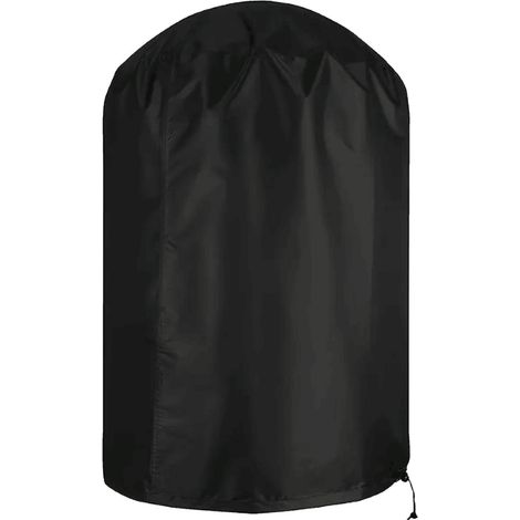 Housse de barbecue en forme de dôme, imperméable, résistante aux déchirures, tissu Oxford 420D, anti-UV, avec bande latérale coupe-vent, noire, Φ58 x 77 cm (1/5)
