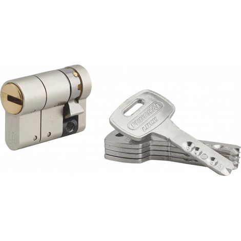 Profile cylindre FEDERAL S - 30x10mm sn - 5 clés (1/3)