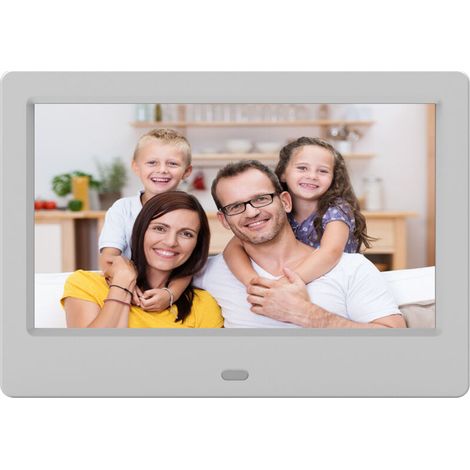[JAMAIS UTILISÉ] Cadre photo numérique 7" (blanc), album photo électronique, lecteur vidéo USB, cadre photo numérique multifonctions, écran portable