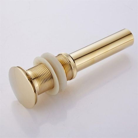 Bouchon Bonde Lavabo Moderne Rétro Clic-Clac en Laiton Bronzé Sans Trop-Plein – Valve Universelle pour Évier et Vasque (1/4)