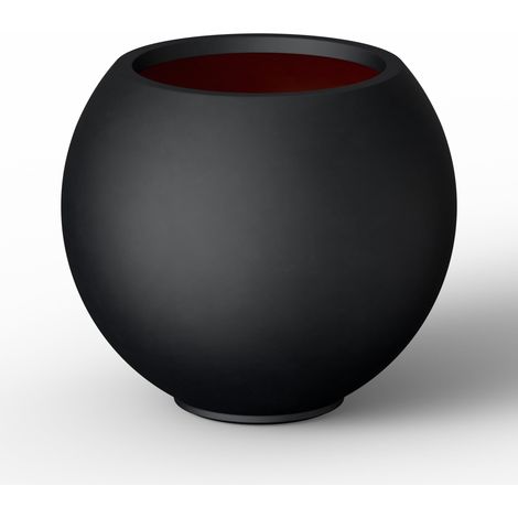 Kante Jardinière Ronde en béton, Noir, 49 cm de diamètre x 41,9 cm de Hauteur (1/5)