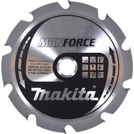 Makita Kreissägeblatt MAKFORCE 165/20 mm, 10 Zähne, 1,4 mm, Holz (1/3)