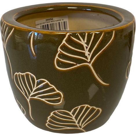 Cache pot Jaune Ginkgo en Terre Cuite 14 cm (1/2)