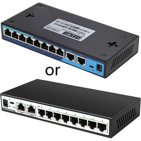 10-Port-Netzwerk-Switchbox 10/100/1000M RJ45-Switcher-Splitter VLAN-Isolation
