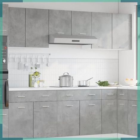 856109 Armoire suspendue 'Lyon' Gris béton 80 x 31 x 60 cm Bois d'ingénierie (1/5)