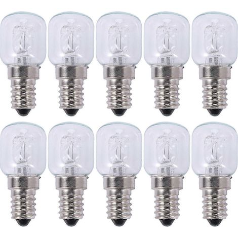 10 ampoules E14 haute température 500 degrés 25 W halogènes pour four à bulles 250 V quartz (1/5)