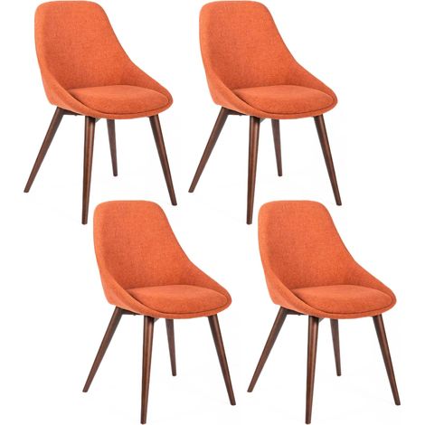 Set 4 Sedie 58x49xH85 cm in Tessuto Astrid Ruggine (1/5)