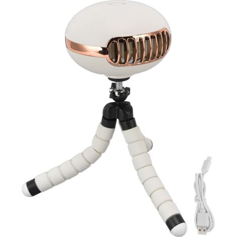 Ventilateur Octopus pour Poussette Bébé 3 Vitesses USB Rechargeable Portable 3W Blanc (1/5)