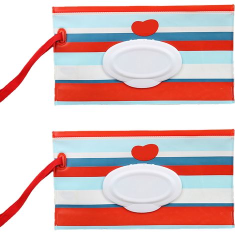 Support Pour Lingettes Réutilisable - Contenant Portable avec Fermeture Éclair et Couvercle Basculant - Pour Lingettes Bébé ou Adulte - 1 Pièce (1/5)