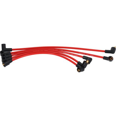 Lot de 5 câbles d'allumage haute tension en silicone rouge de 8 mm pour modèles MGB 1800 cm³ (1/5)