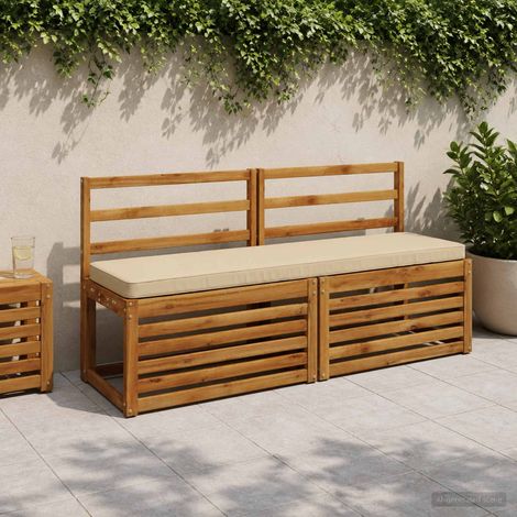 vidaXL 1-Piece Bench Cushion VUGHT 100% Polyester Beige (1/5)
