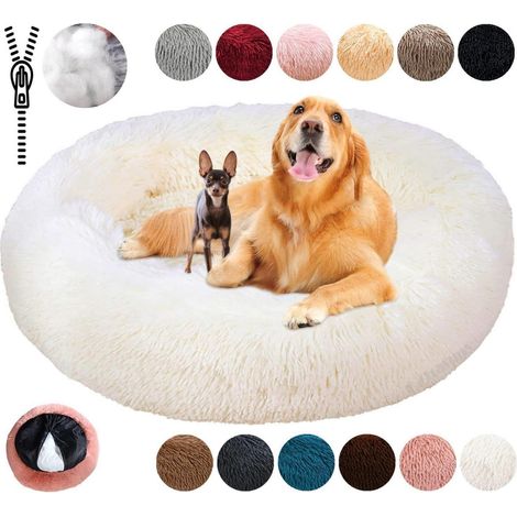 Rundes Hundebett Flauschig Donut – Bequemes Hundesofa 3XL (100cm)