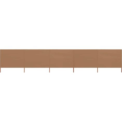 5-teiliges Windschutzgewebe 600 x 80 cm Taupe vidaXL (1/5)