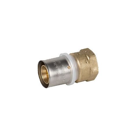 Raccordo diritto femmina ø16/2 x 1/2" Pexal Brass - raccordo a pressare VS0170305 (1/2)
