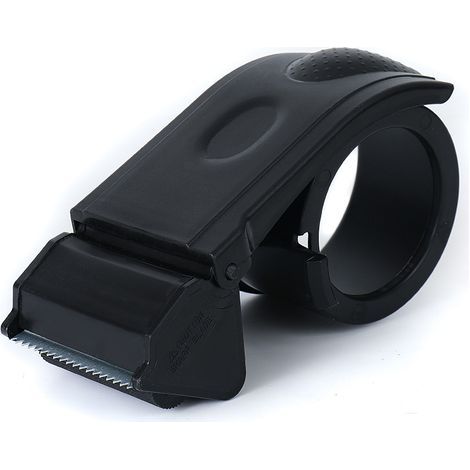 Einfach zu installierender 5-cm-Klebebandabroller, Verpackungsversiegler, Klebebandschneider, praktisches Aufbewahrungswerkzeug, schwarz (1/5)