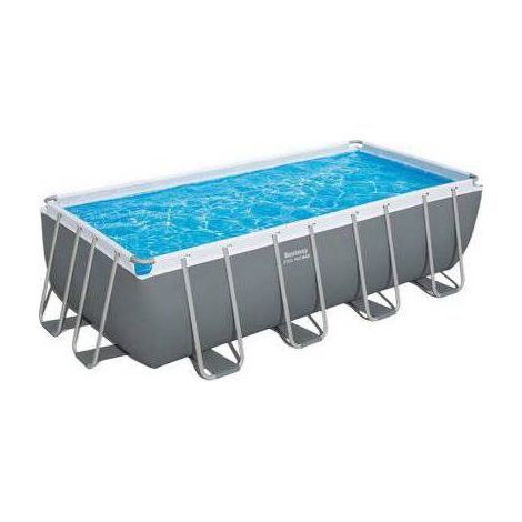 Bestway Piscine hors sol tubulaire rectangulaire Bestway Steel Pro Max 488 x 244 x 122 cm gris