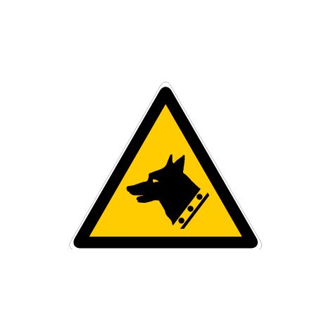 Panneau Danger chien de garde - Rigide Triangle 100mm - 4180373