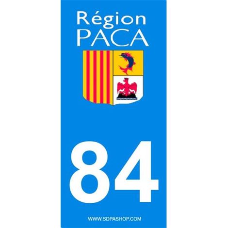 2 autocollants Region Departement 84