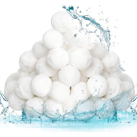 Balles Filtrantes, 1500g Boules de Filtre de Piscine Peut Remplacer 54kg Sable Filtrant, Convient à Divers Systèmes de Filtration, Filtre à Sable (1/5)