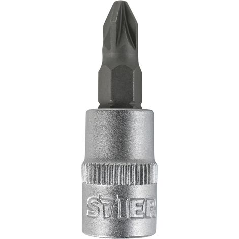 STIER Pozidriv-Bit-Steckschlüsseleinsatz 1/4'', PH 1, Stecknuss, Steckschlüssel