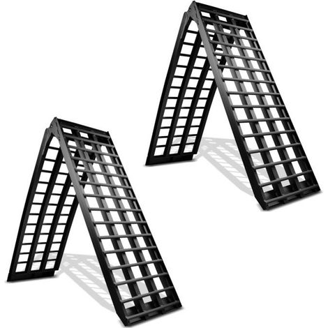 2x Lade rampen ConStands V schwarz aus Aluminium, max. 680 kg faltbar