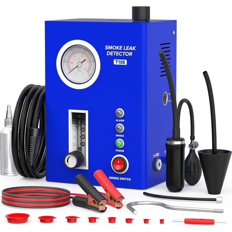 Machine à fumée détecteur Fuite régulateur débit et manomètre Pompe puissante intégrée, manomètre et régulateur débit, adapté aux systèmes EVAP, fumée dense en 10s, protection -20℃ à 75℃ (1/5)