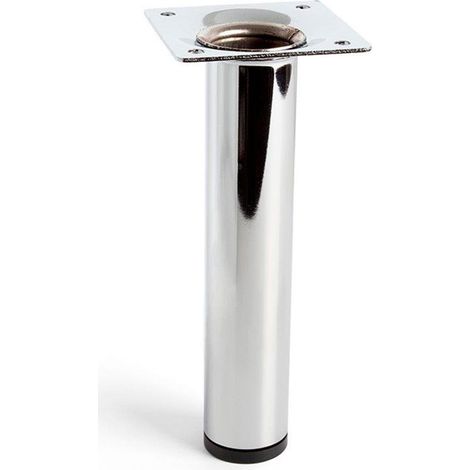 Pied cylindrique en acier Couleur chrome brillant mod.401g ø3x15cm (2-401g.150.21) REI