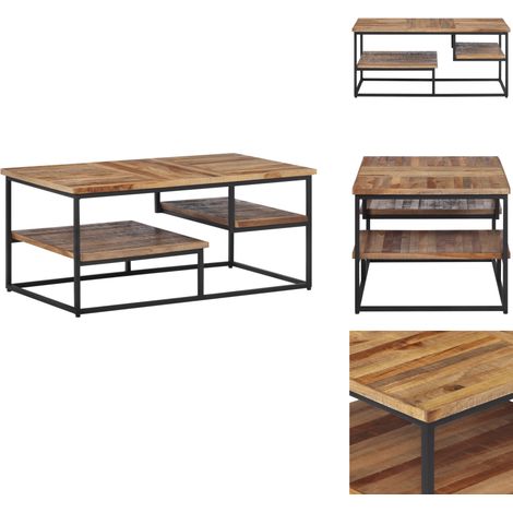 Table basse 90x50x39 cm teck de récupération massif - Table Basse - Meubles Tv - Table D'appoint - Mobilier Design - Teck Massif (1/5)
