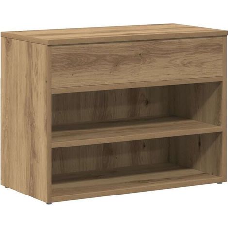 Tabouret à chaussures en chêne fait main, 60x30x45 cm, en bois d'ingénierie. (1/5)