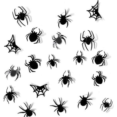 Set of 27 decorative spider stickers for Halloween, 3D spider, 9 sizes, Halloween wall decoration (1/5)