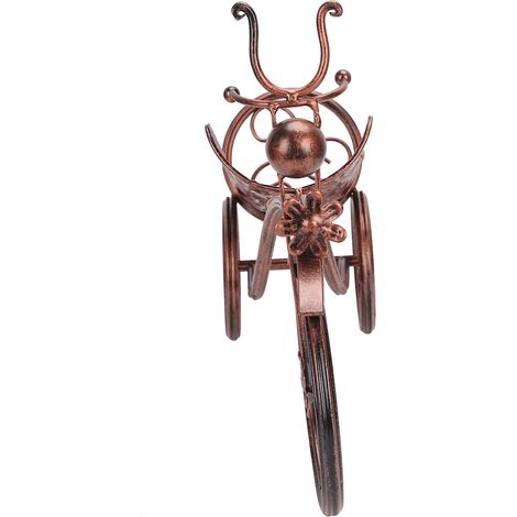 Flaschenhalter aus Eisen in Form eines Dreirads, Weinpräsentation für die Bartheke, Wohndekoration, Bronze (1/5)