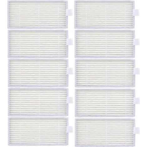 Filtres HEPA (lot de 10) pour aspirateur robot iLife V5/V5S/V3/V3S/V50 Pro/V55/X5, pour une filtration haute efficacité (1/5)
