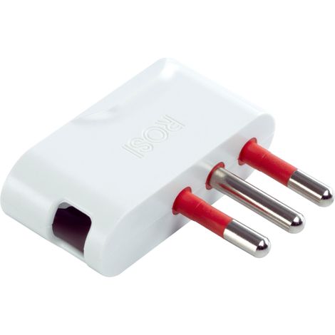 Spina 16A 2P+T, piegata a 90°, bianco, serie Emilia Specialist - Rosi RS9707B